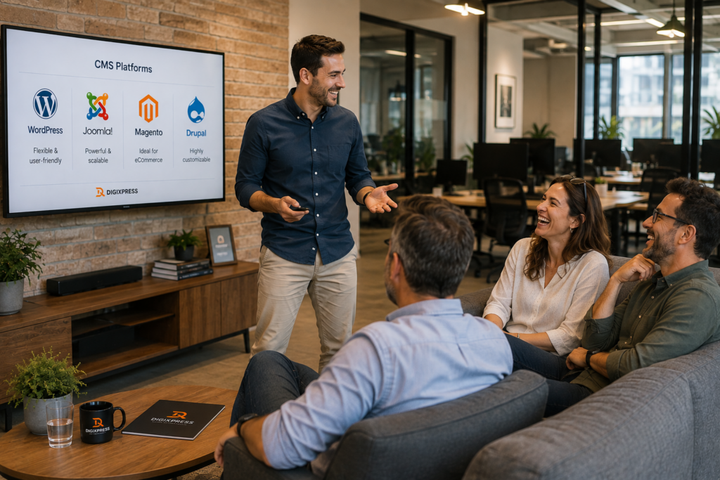 CMS, wordpress, Joomla, Shopify